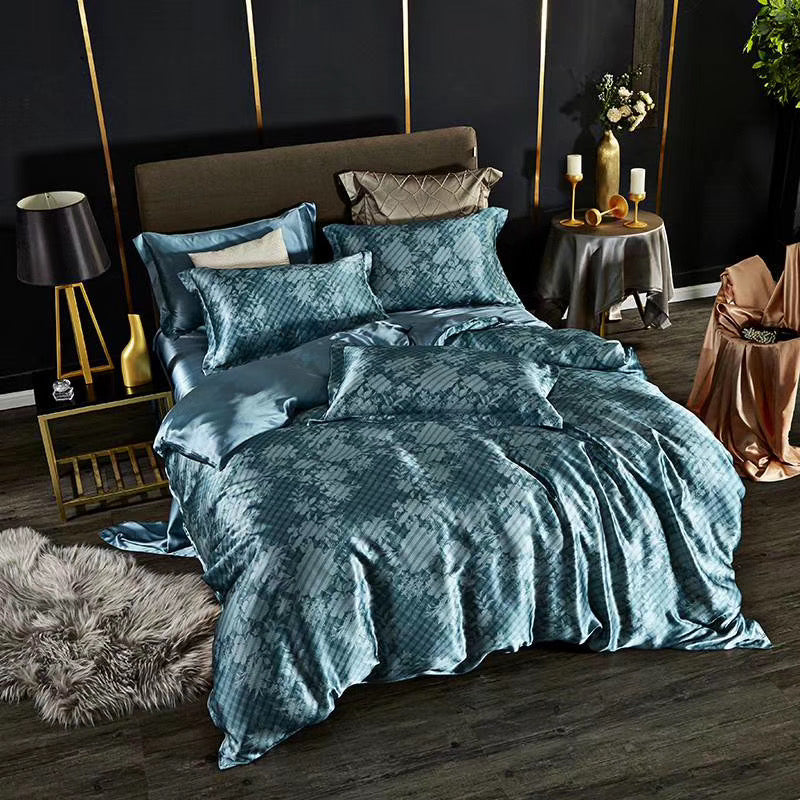 16 Momme Midsummer Printed Silk Bedding Set - image 1