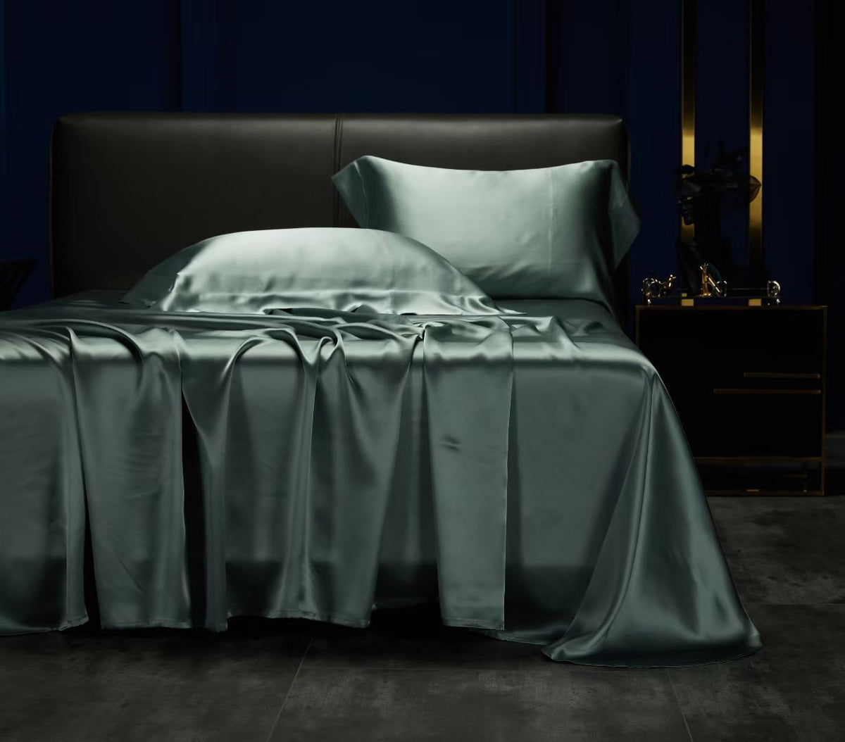Lily Pad 25 Momme silk bedding set