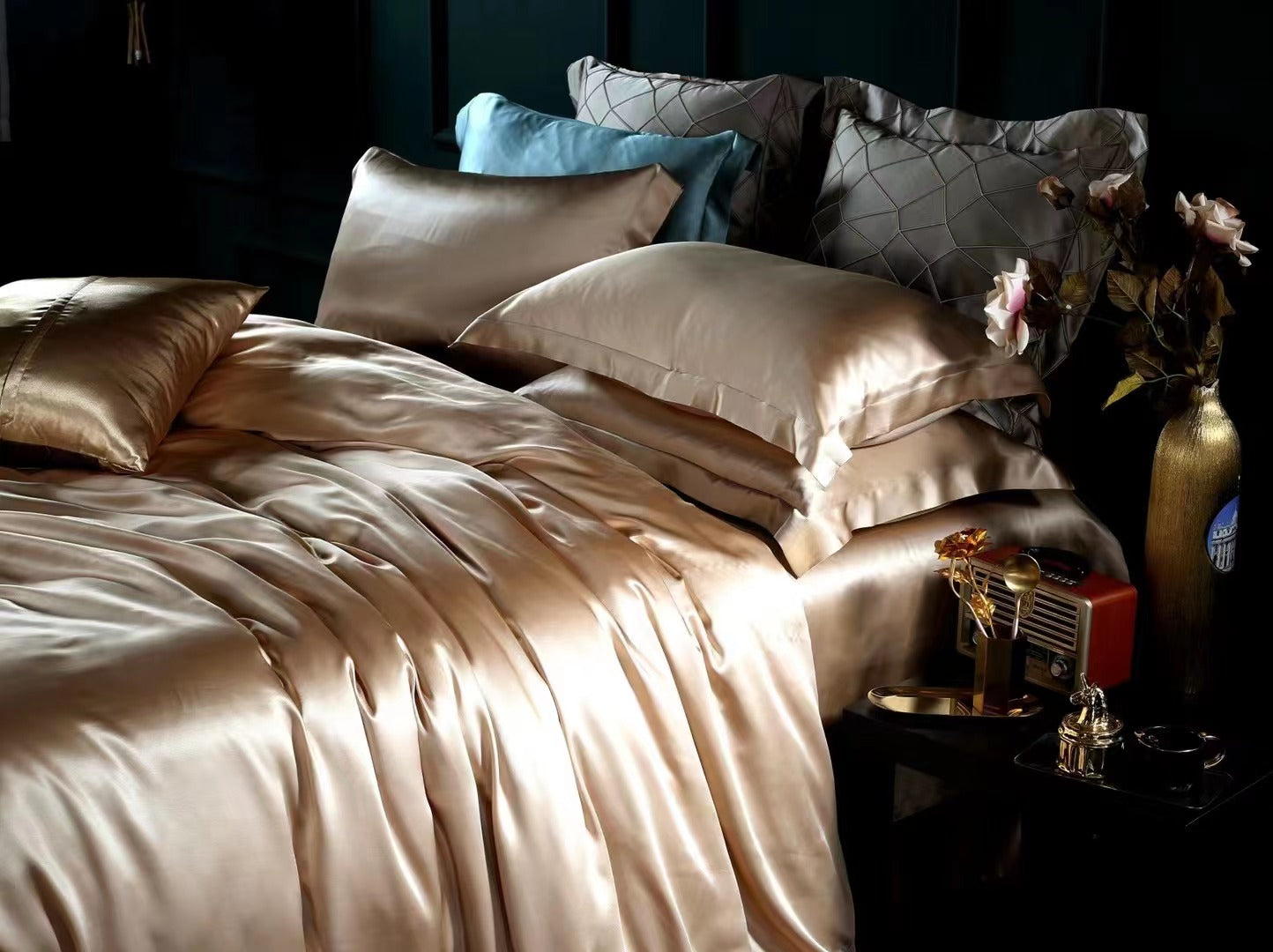 25 momme 100% silk duvet cover
