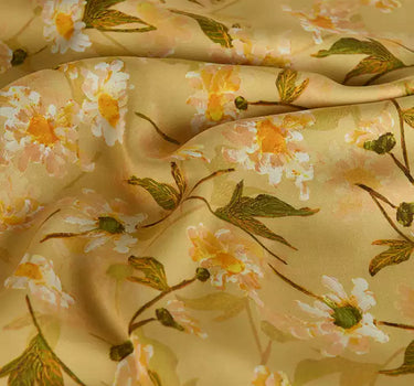 RYQIUWAN - Hight 60 Count Rayon Satin Faux Silk Chinese Style Floral Cheongsam Dress Fabric - 145cm wide by the Yard