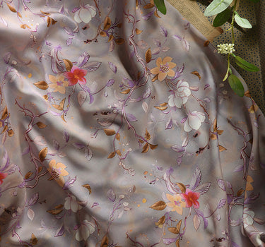 RYJIUHUA- Hight 60 Count Rayon Satin Faux Silk Chinese Style Floral Cheongsam Dress Fabric - 145cm wide by the Yard