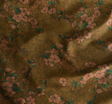 RYCUNGUI- Hight 60 Count Rayon Satin Faux Silk Chinese Style Floral Cheongsam Dress Fabric - 145cm wide by the Yard