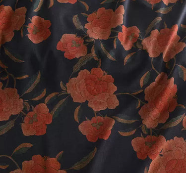 RYZHIHON - Hight 60 Count Rayon Satin Faux Silk Chinese Style Floral Cheongsam Dress Fabric - 145cm wide by the Yard