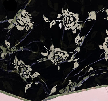 HEIJIO - Semi-sheer with a Draping Effect Sheer Burnout Silk  Velvet Satin Fabric - 140cm wide by the Yard