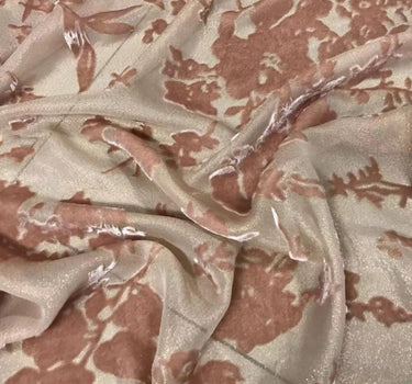 ZJINLP - New Soft and Comfortable Opaque Jacquard Silk Burnout Velvet Fabric - 135cm wide by the Yard