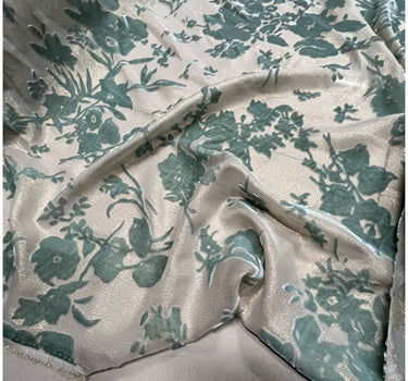 ZJINLL - New Soft and Comfortable Opaque Jacquard Silk Burnout Velvet Fabric - 135cm wide by the Yard