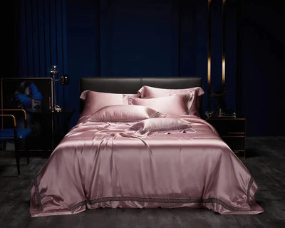 PARIS - Lace artisan 25 Momme 4-Piece Pure Mulberry Silk Bed Linen Set