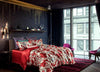 16 Momme Red Phoenix Printed Silk Bedding Set - image 1