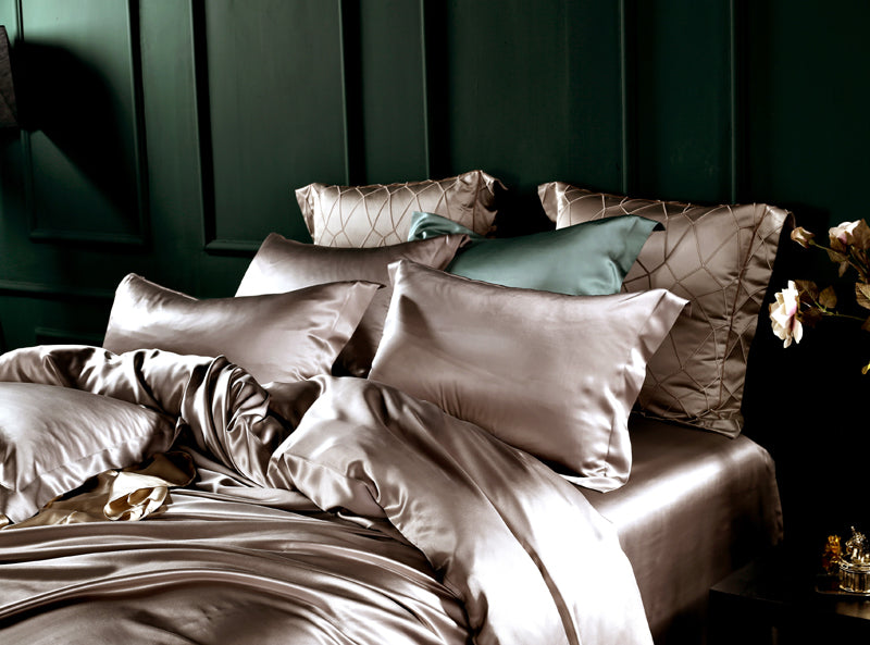 19 Momme Dark Gold Silk Bedding Set