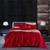 Crimson 25 Momme silk bedding set