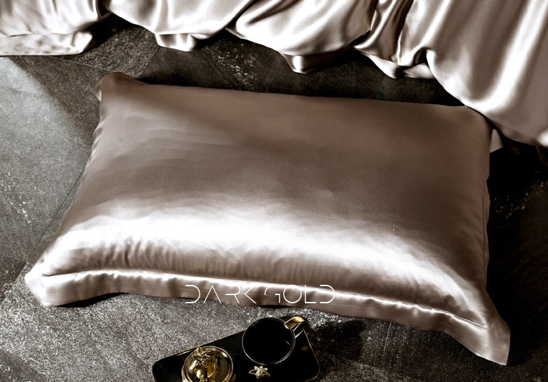 19 Momme Dark Gold Silk Bedding Set - view 3