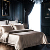 25 Momme Dark Gold Silk Bedding Set — Bedroom view