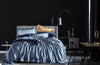 Dusty Blue 25 Momme silk bedding set
