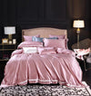 25 Momme Lotus Pink Wide-Border Silk Bedding Set