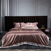 25 Momme Mauve Purple Wide-Border Silk Bedding Set