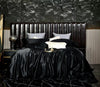 Midnight Black 25 Momme silk bedding set