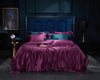 Plum Caspia 25 Momme silk bedding set