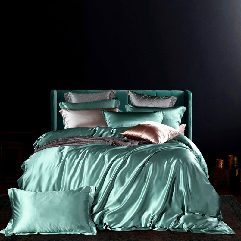 Sage 25 Momme silk bedding set