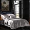 25 Momme Silver Silk Bedding Set — Bedroom view