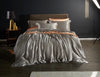 Smoky Gray 25 Momme silk bedding set