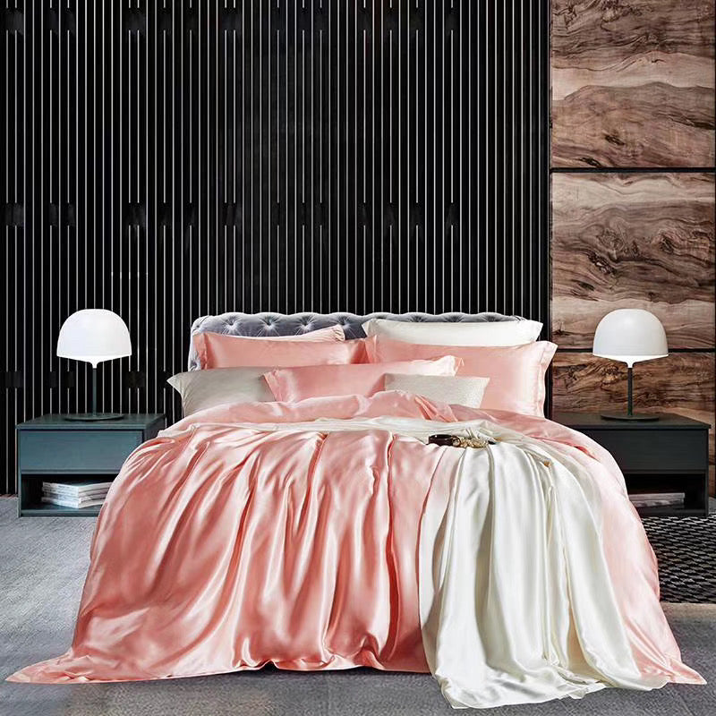 Veiled Rose 25 Momme silk bedding set
