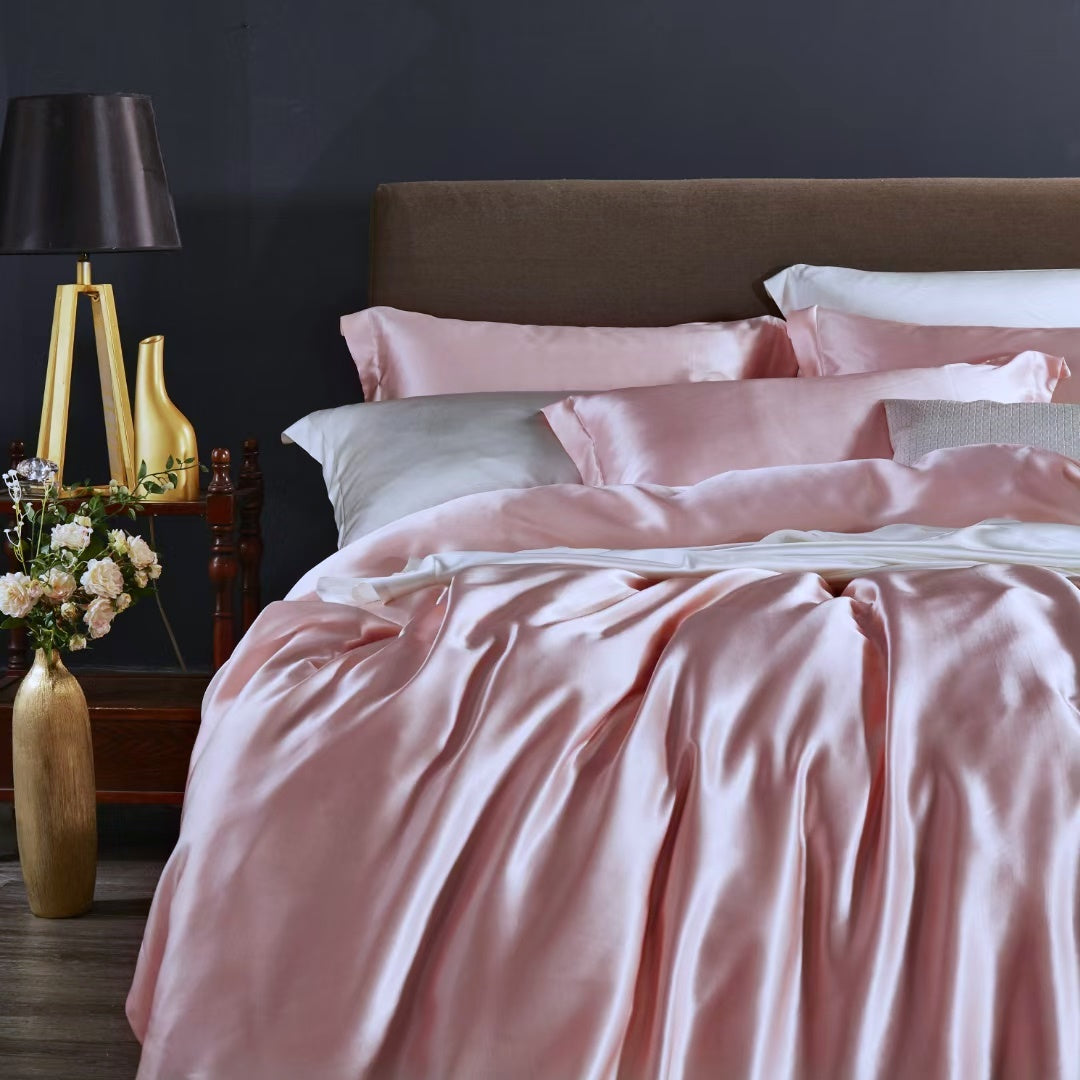 Veiled Rose 25 Momme silk bedding set