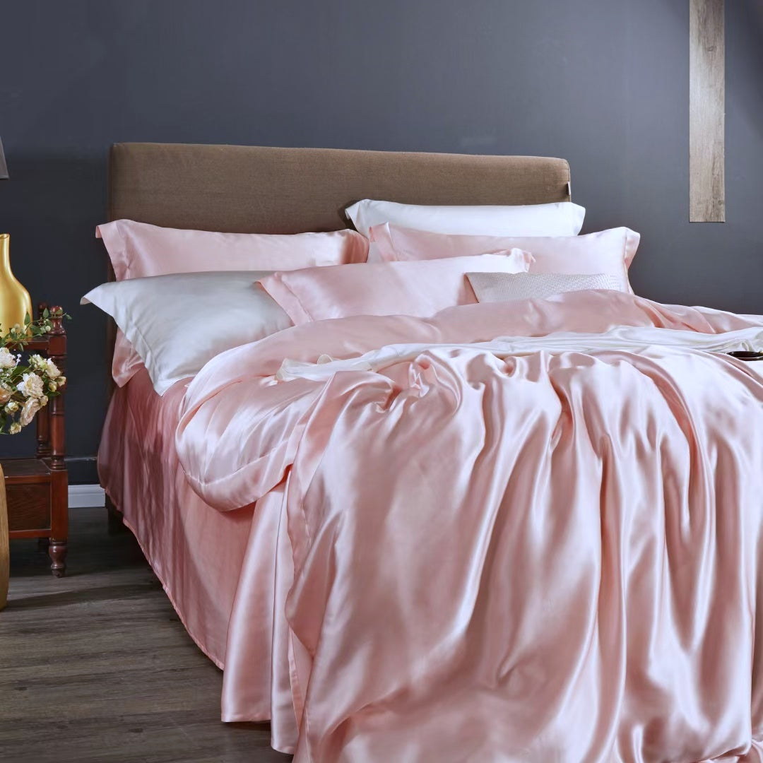 Veiled Rose 25 Momme silk bedding set