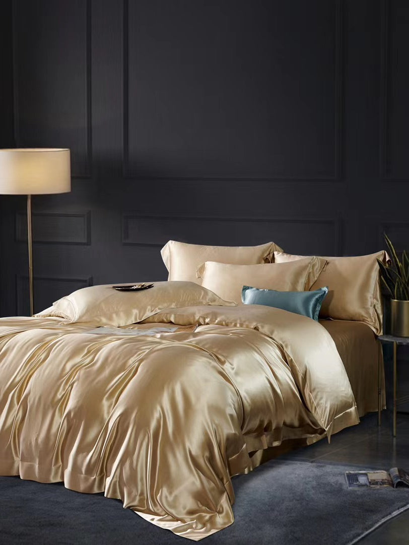 30 Momme Champagne Gold Silk Bedding Set