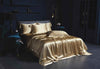 30 Momme Champagne Gold Lace Silk Bedding Set
