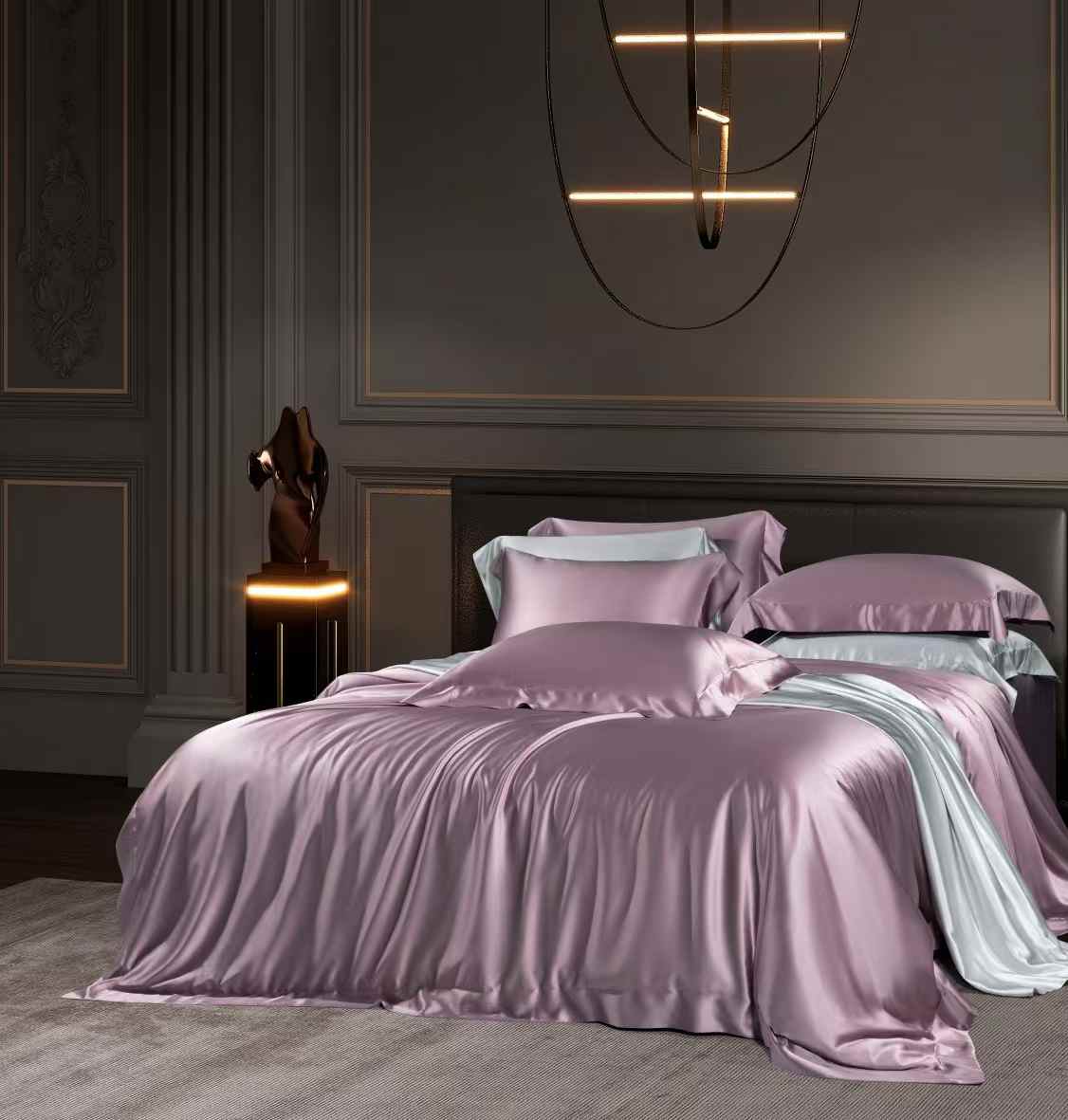 30 Momme Lilac Silk Bedding Set