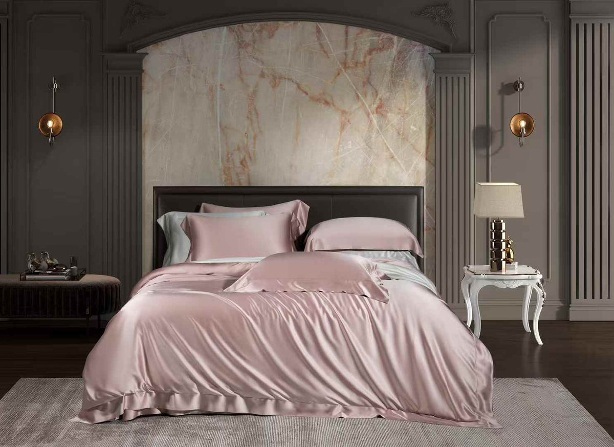 35 Momme Lotus Pink Silk Bedding Set