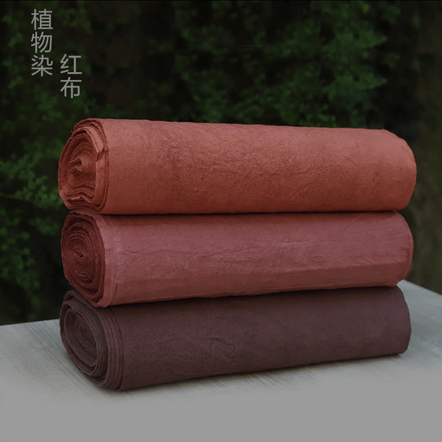 HONSEB- Eco-Friendly Earth Red Plant Dyed Cotton Fabric - 43cm by the Yard