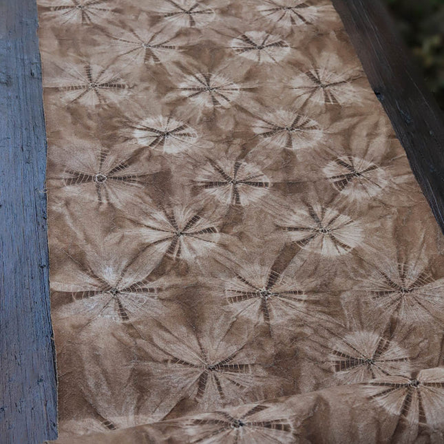 ZARANS - Eco-Friendly Earth Brown Plant Dyed Cotton Fabric - 40cm by the Yard