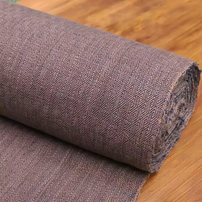 HUITIA - Eco-Friendly Earth Brown Plant Dyed Cotton Fabric - 38cm by the Yard