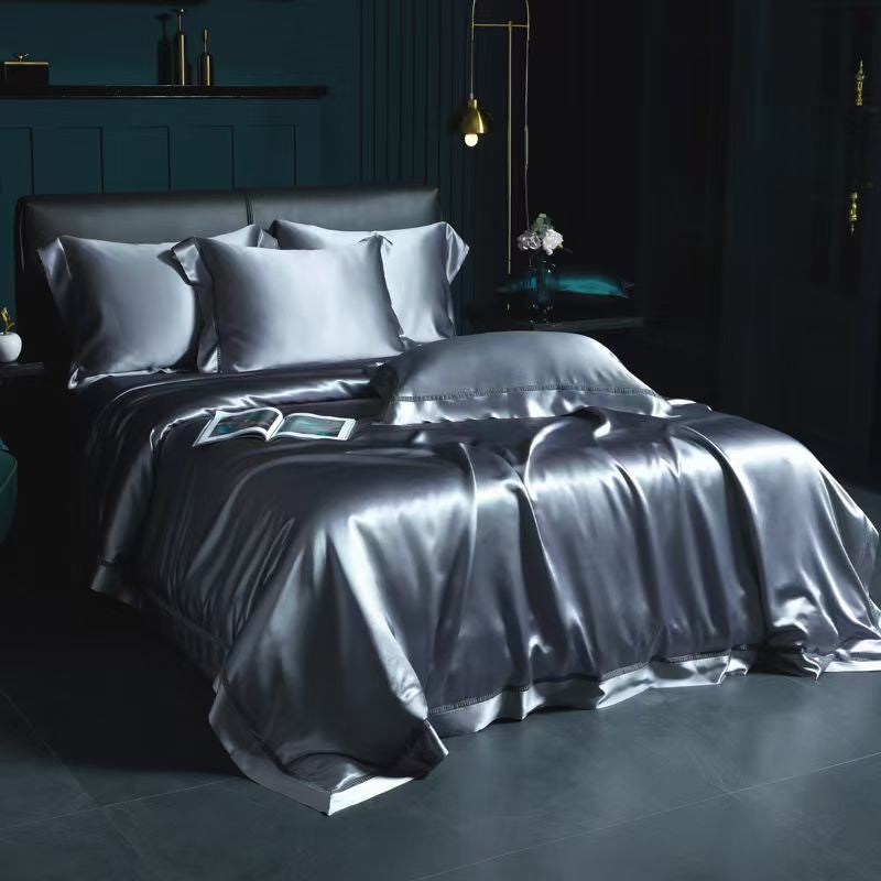 MIST - Lace artisan 30 Momme 4-Piece Pure Mulberry Silk Bed Linen Set