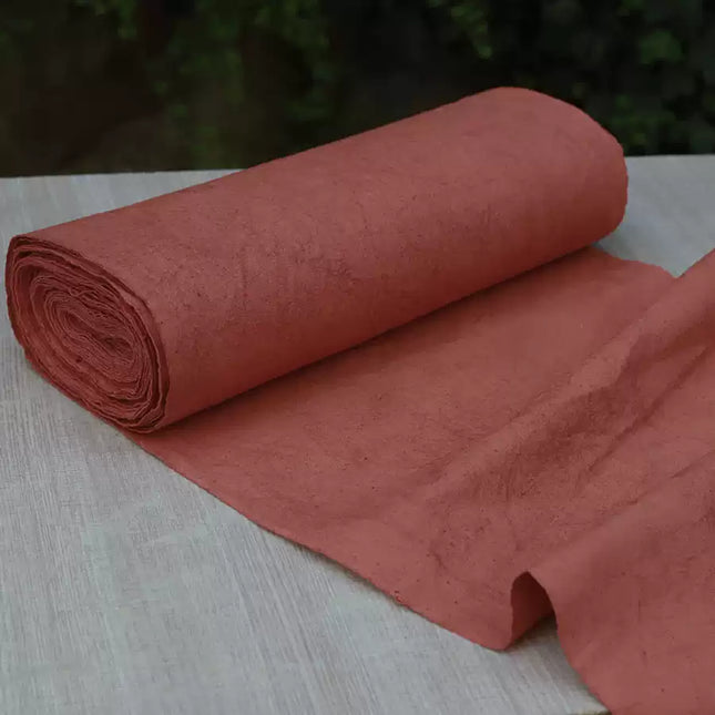 HONSEB- Eco-Friendly Earth Red Plant Dyed Cotton Fabric - 43cm by the Yard