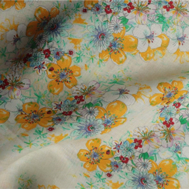 HUANGCAIRUI - Digital Print Ramie Fabric-By the Yard