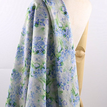 QINGSHUILV - Flower Print Ramie Fabric By the Yard