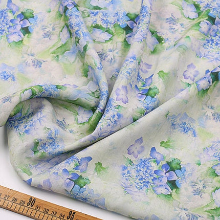 QINGSHUILV - Flower Print Ramie Fabric By the Yard