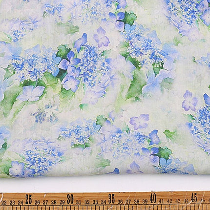 QINGSHUILV - Flower Print Ramie Fabric By the Yard