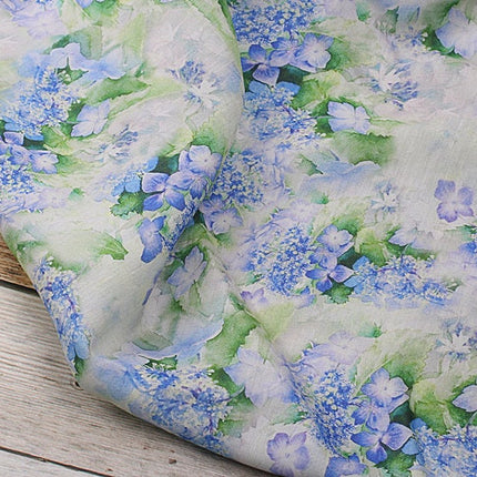 QINGSHUILV - Flower Print Ramie Fabric By the Yard