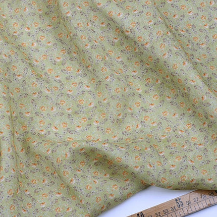 XIAOSUIHUA - Flowers Print Ramie Fabric - 140cm wide by the Yard