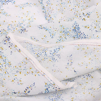 TIANYUAN - Flowers Print Ramie Fabric - 140cm wide by the Yard