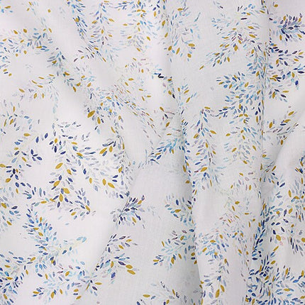 TIANYUAN - Flowers Print Ramie Fabric - 140cm wide by the Yard