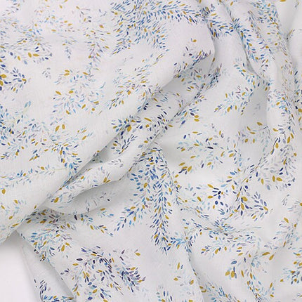 TIANYUAN - Flowers Print Ramie Fabric - 140cm wide by the Yard