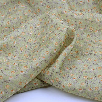 XIAOSUIHUA - Flowers Print Ramie Fabric - 140cm wide by the Yard