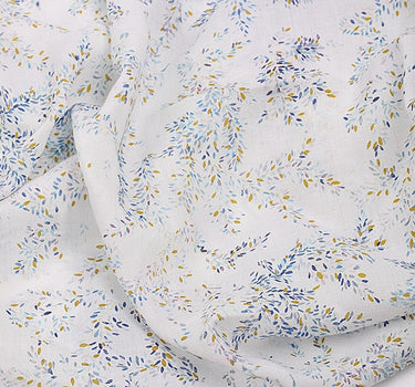 TIANYUAN - Flowers Print Ramie Fabric - 140cm wide by the Yard