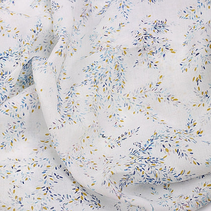 TIANYUAN - Flowers Print Ramie Fabric - 140cm wide by the Yard