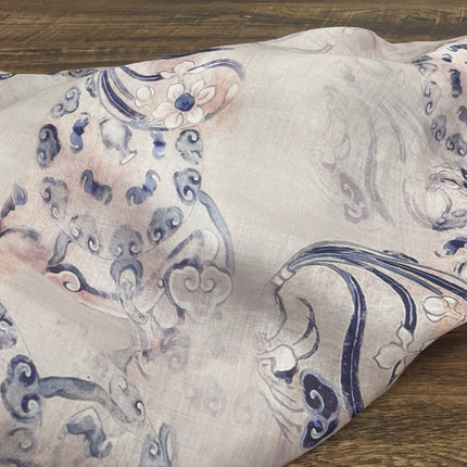 QINHUACI - Digital Printing 42 Thread Count Ramie Fabric - 140cm wide by the Yard