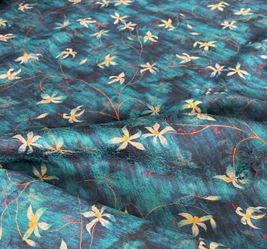 HLLNSUH - Handmade 25 Momme HUALUO Jacquard Mud Silk Fabric (Openwork texture) - 112cm by the Yard